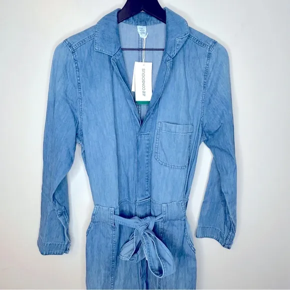 H&M Denim‎ Jumpsuit Size M NWT - Image 4
