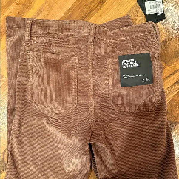 Silver isbister 70’s flare brown curdory wide flare pant‎ NWT retro size 28/33 - Image 8