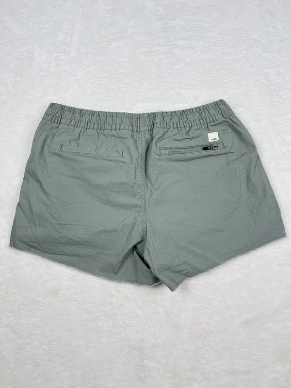 Vuori Vintage Ripstop Shorts Sage Green Raw Hem Organic Cotton Size Small - Image 3