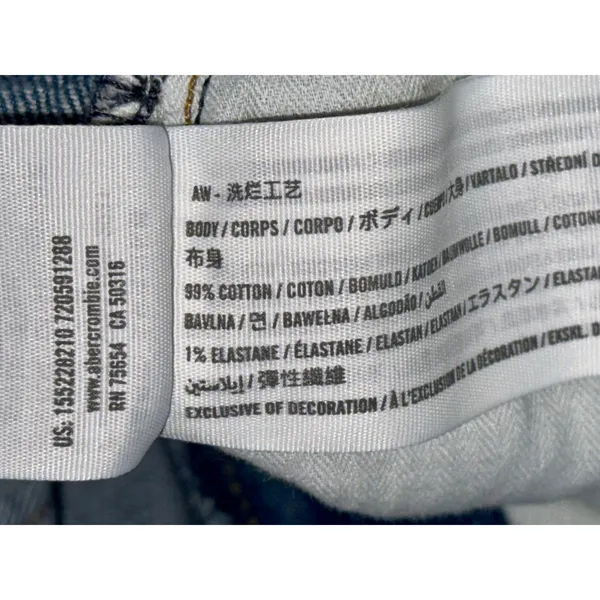 Abercrombie & Fitch The ’90s Straight Ultra High Rise Blue Denim Jeans Size 29 8 - Image 4