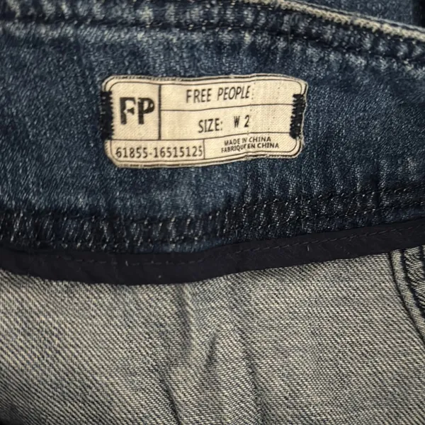 Free People Blue Mini Cargo Skirt - Image 6