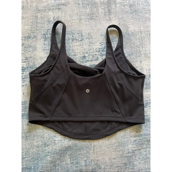 Lululemon Black Align Corset Tank Top Size 14 - Image 2