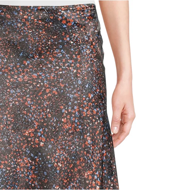 NWT Time and Tru Women's Satin Midi Skirt with Side Slit, Size: M - Image 4