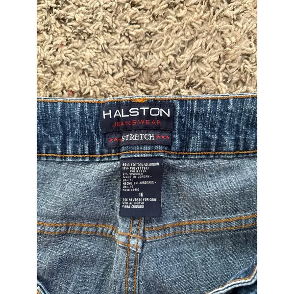 Halston Women's Stretch Medium Wash Jeans Size 16‎ - Image 4