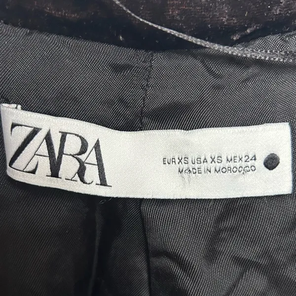 Zara Blogger's Fave Oversized Velvet Blazer in Tobacco Brown X-Small 9342/928 - Image 6