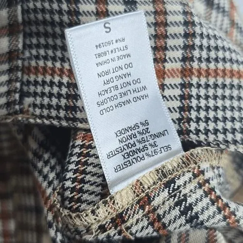 By Together Multicolor‎ High Rise Houndstooth Plaid Wide Leg Pants Size Small - Image 6