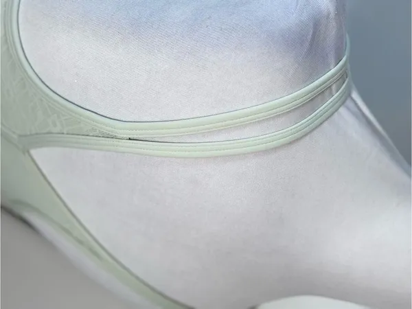 Yvette Anywhere Sports Bra S NWT Mint Green Padded Mesh Back Yoga Pilates Soft - Image 5