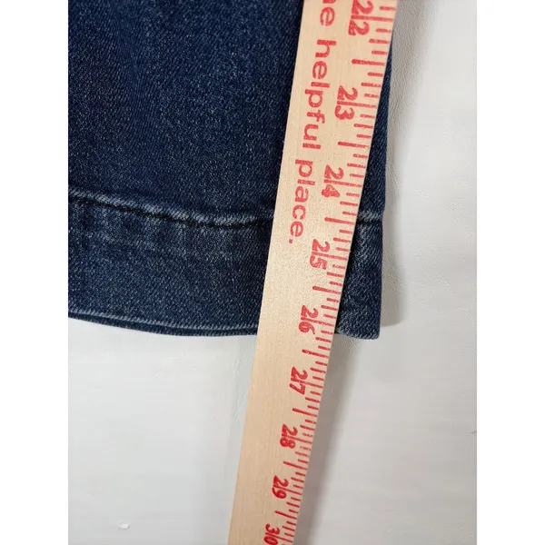 Rails Blue Moon Denim Jumpsuit Wide Leg V-Neck Button Front Blue XXL - Image 6
