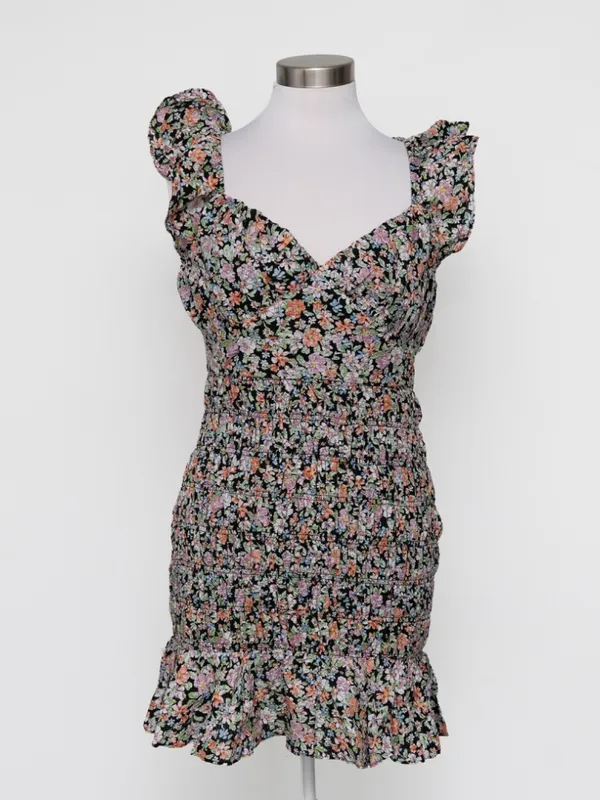 Free the Roses - Floral Smocked Mini Dress‎ - Image 2