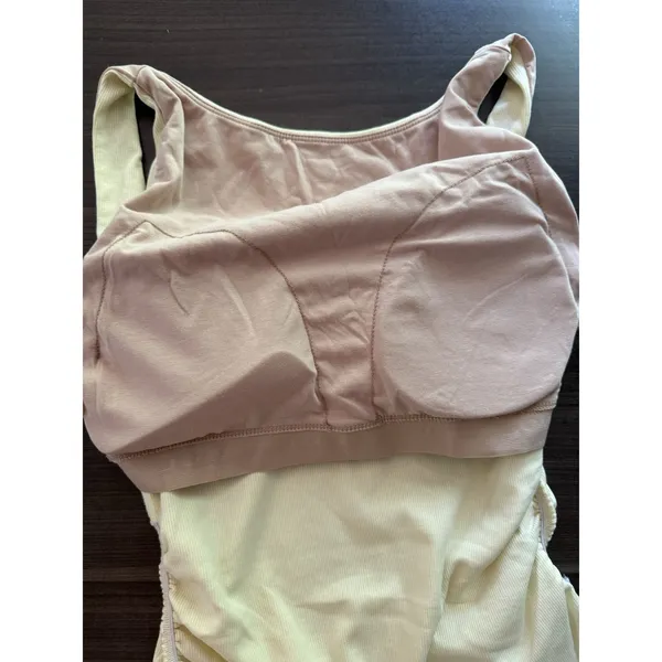 NWT OGL Elastic Open Back Bra Tank Top Plantive Size Small Butter Yellow - Image 7