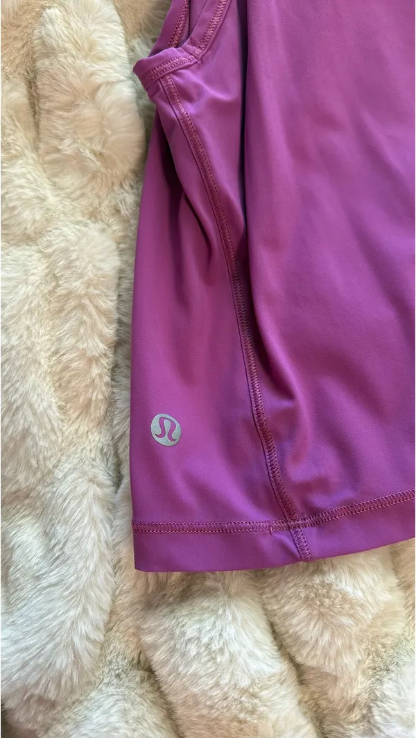 Lululemon Sculpt Cropped Tank Top back vent -vivid plum  - Image 3