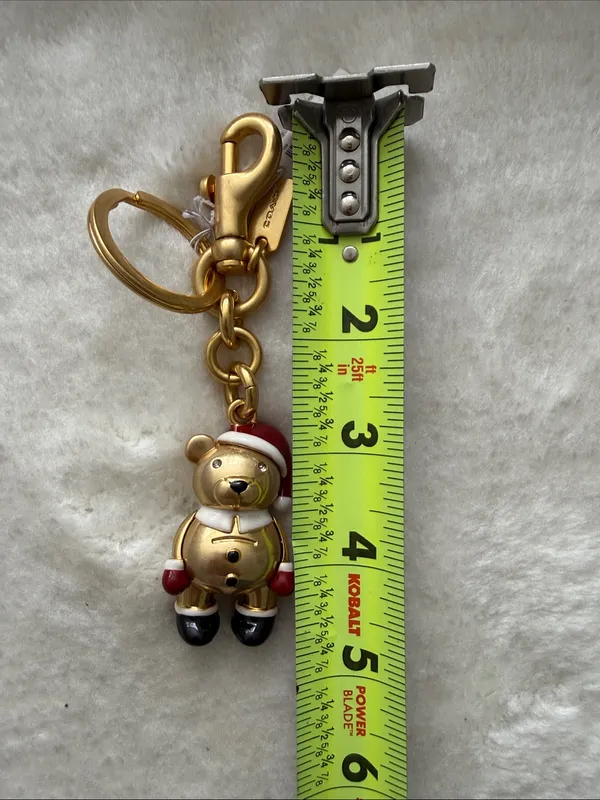 Coach Santa 3D Bear Bag Charm NWOT - Image 6