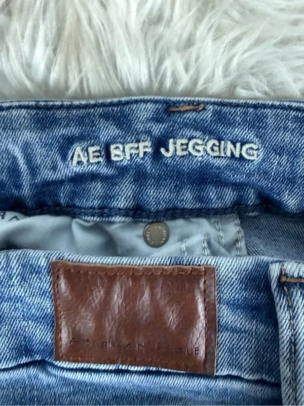 American Eagle AE BFF Jeggings XL High Rise Luxe Stretch Skinny Jeans - Image 3