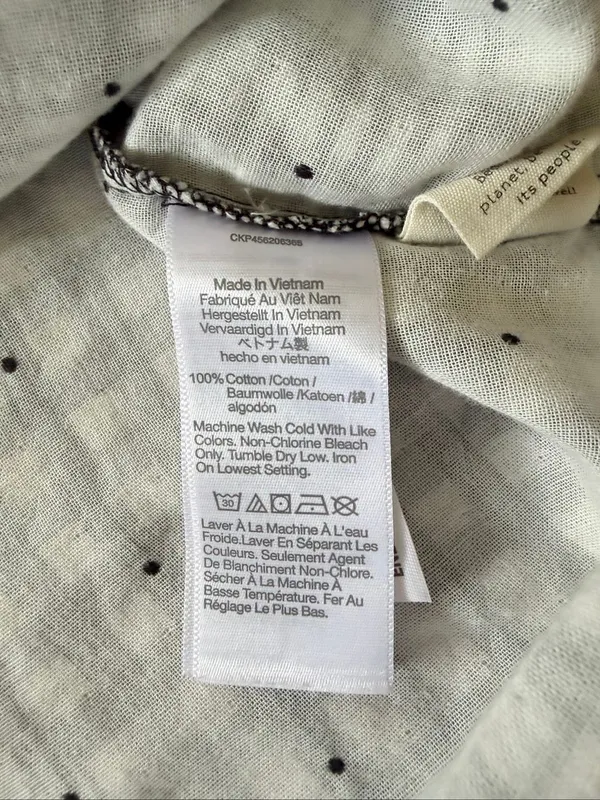 Madewell Black White Plaid Double Layer Oversized Shirt XXS Short Sleeve - Image 7