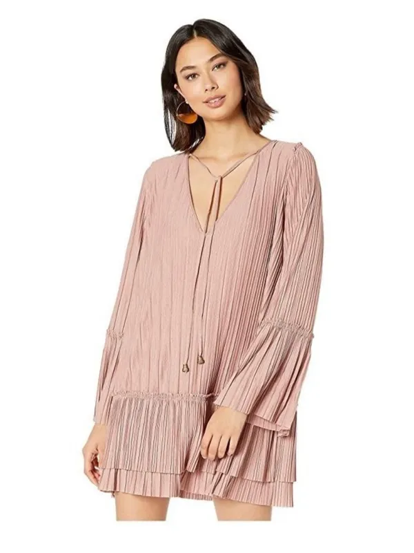 $148 Free People "Can't Help It" Women's Pullover Mini Pink Clay Dress. Sz s - Image 3