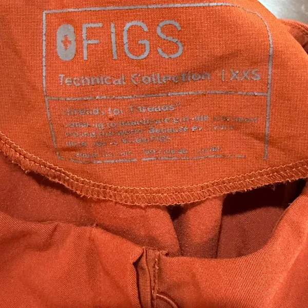 FIGS Auburn Orange Bristol‎ Slim Henley Scrub Top XXS Nurse Healthcare Uniform - Image 6