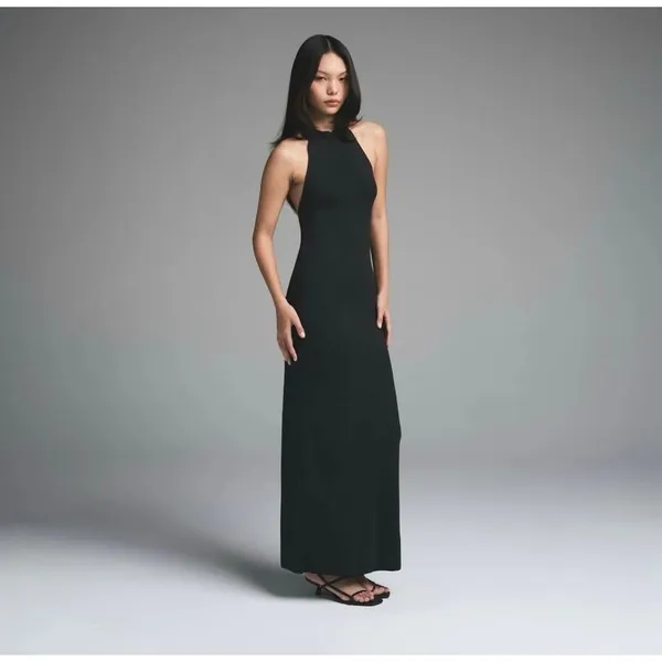 New Skims Cloud Maxi Dress onyx Small - Image 5
