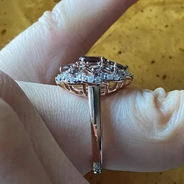 Color Changing Garnet Moissanite Sterling Silver Ring Size 7 Brown - Image 4