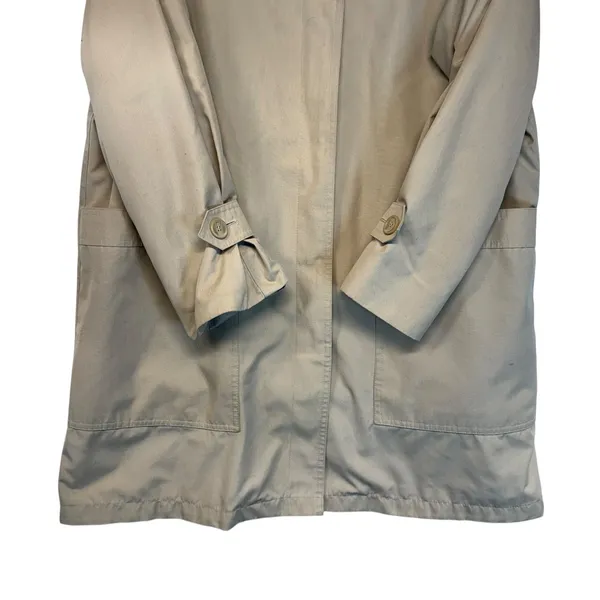 London Fog Women‎ Beige Trench Coat Barncoat Vintage Retro Cozycore Size 14 - Image 6