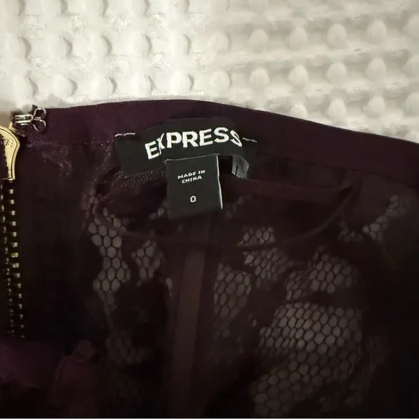 EXPRESS Lace corset Top in Dark Purple - Image 3