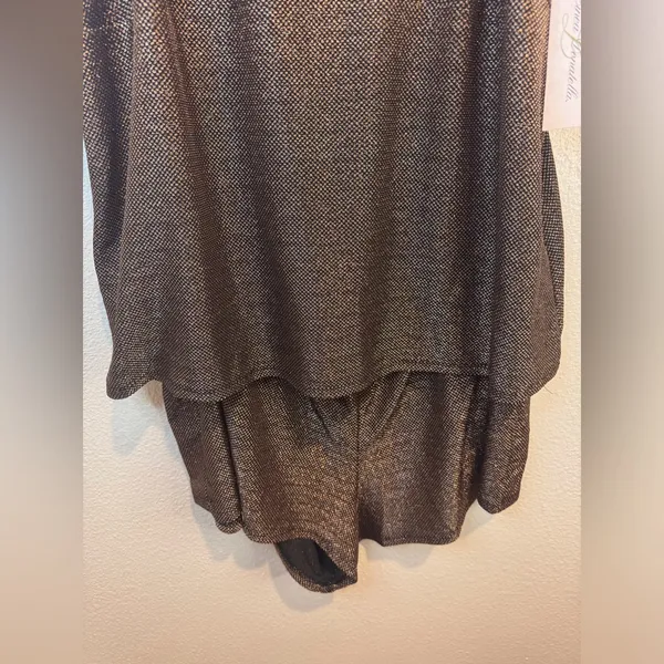 Linea Donatella NWT Women’s‎ Metallic Copper Black Pajama Set Size XL - Image 5