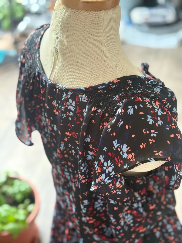 Parker Sheer Floral Print Dress - Image 2