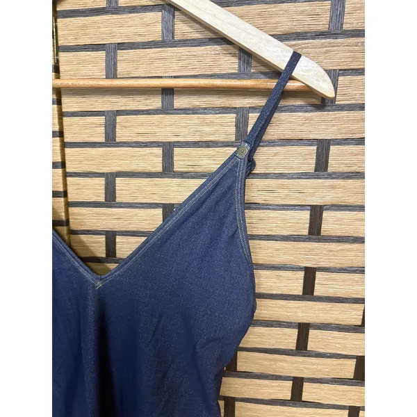 American Eagle Denim‎ Blue One Piece Cheeky Swimsuit Size Small - Image 3