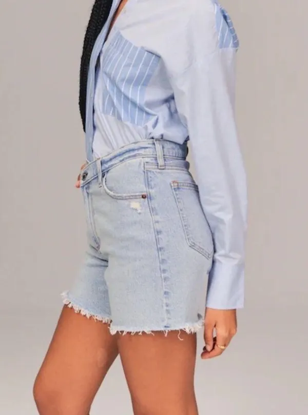 Abercrombie The Dad High Rise Jean Shorts - Image 3