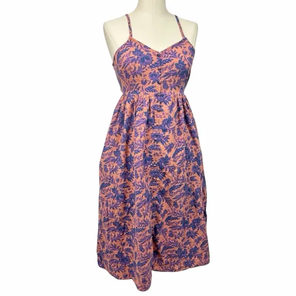 Universal Thread Boho Floral Tie-Back Midi Dress Cottagecore Garden Party XXL - Image 6