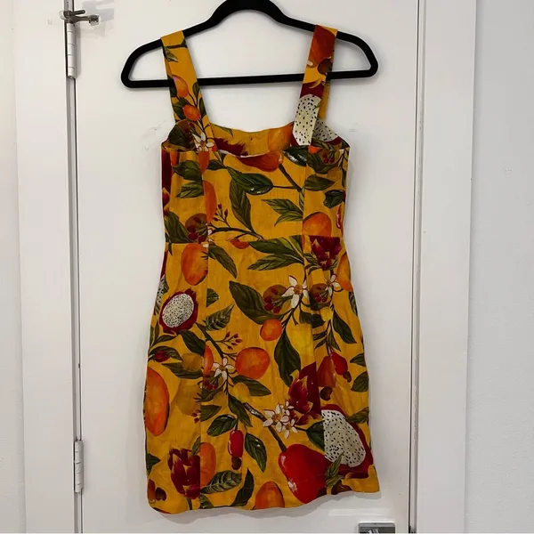 Farm Rio Fruit Lovers Linen Mini Dress XS - Image 5