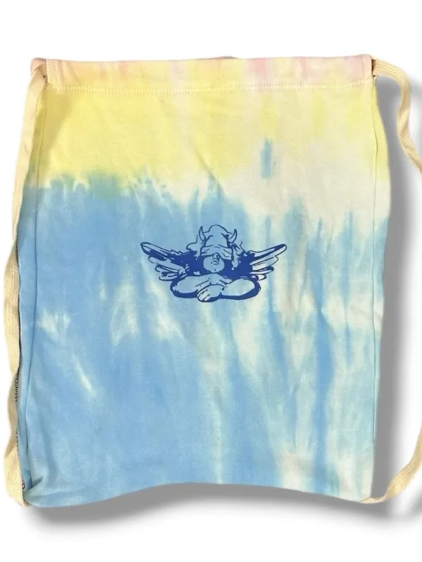 Boys Lie Cotton Candy Tie Dye Drawstring Bag New with Sticker Angel California - Image 2