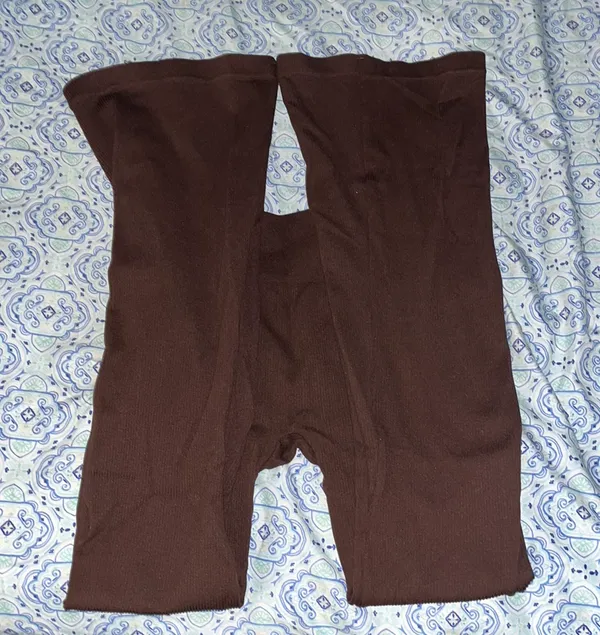very soft brown flare leggings - Image 2