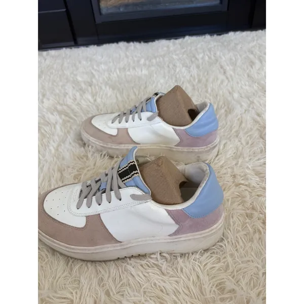 Shu‎ Shop Platform Sneakers Size 10 Leather Suede Colorblock Chunky Casual - Image 5