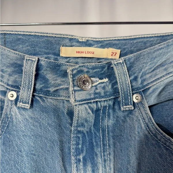 Levi's Utility High Loose Cargo Jeans in‎ Blue Size 27 - Image 5