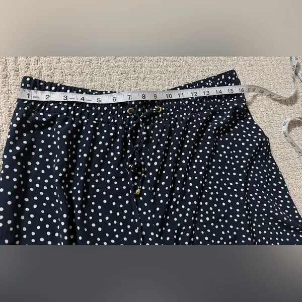 Adrienne Vittadini Black and White Polka Dot Wide-Leg Pants - Image 2