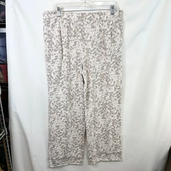 Carole Hochman‎ Large Pajama Set Cotton Gray Animal Print Lounge Luxury 759 - Image 9