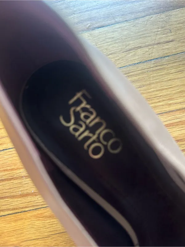 Franco Sarto Frankie Pointed Toe Wedge Pumps Slip On Leather Shoes Size 9M - Image 8