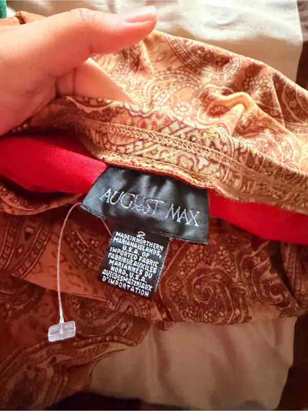 Paisley print maxi skirt Orange Size 2 - Image 2