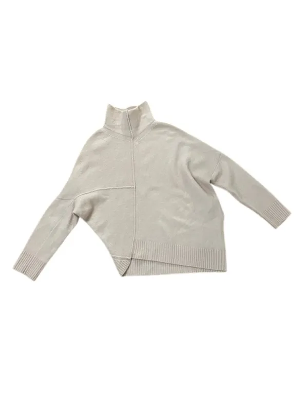 AllSaints Lock Roll Neck Sweater M Rose Pink Asymmetric Wool Yak Knit WK156T - Image 3