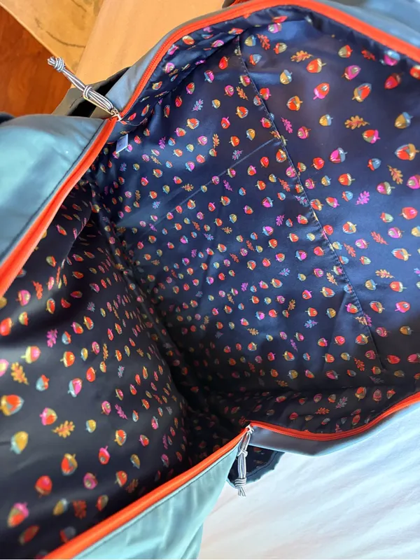 Vera Bradley Lighten Up Grand Backpack Mineral Blue Orange Laptop Travel - Image 2