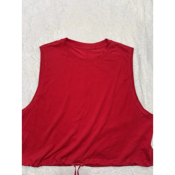 Lululemon Women's Adapt To you Tank Dark Red Size 6 - Image 2
