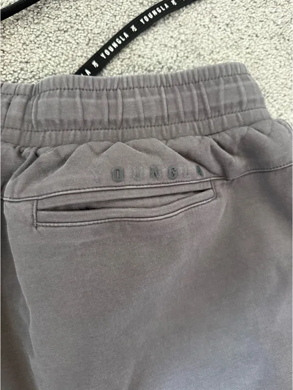 YoungLA Men Shorts Gray Size XL - Image 3