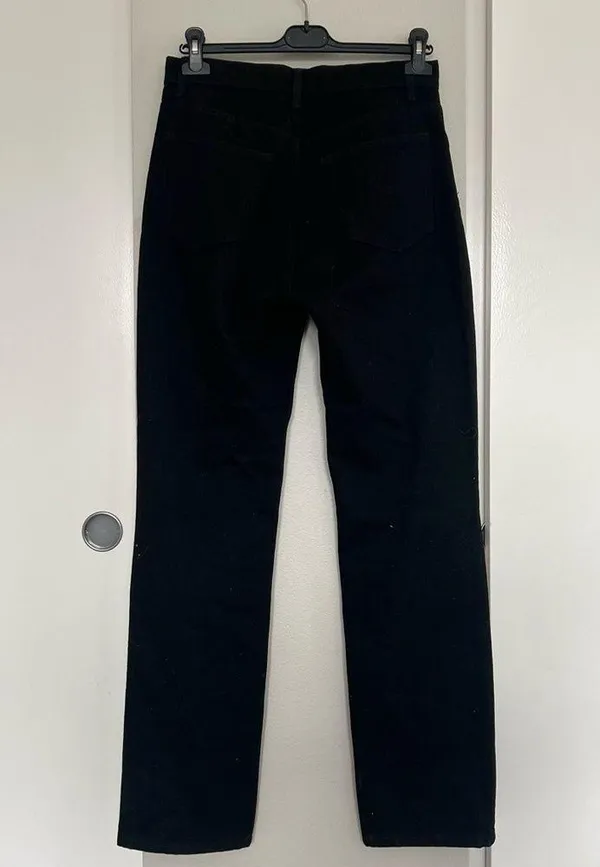 Reformation Rowe Mid Rise Relaxed Straight Jeans – Chic Black Sustainable - 27 - Image 3