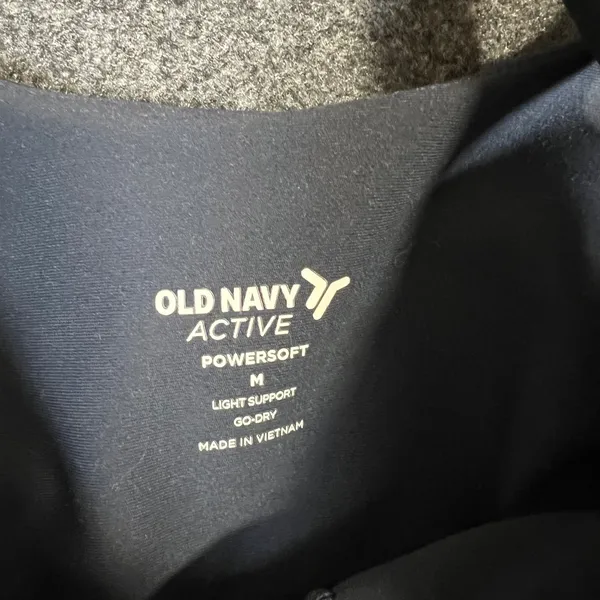 Old Navy Active PowerSoft Sports Bra Tank Top Gray Womens Medium Light Support - Image 3