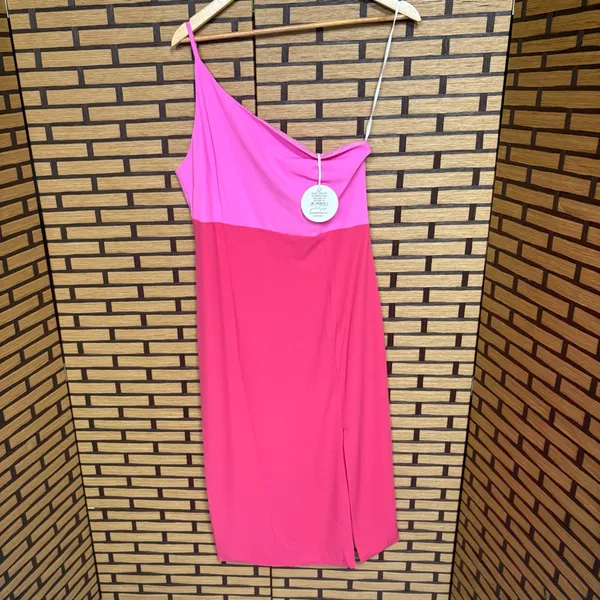 Petal & Pup‎ Xiomar One-Shoulder Pink Midi Dress Size 10 - Image 2