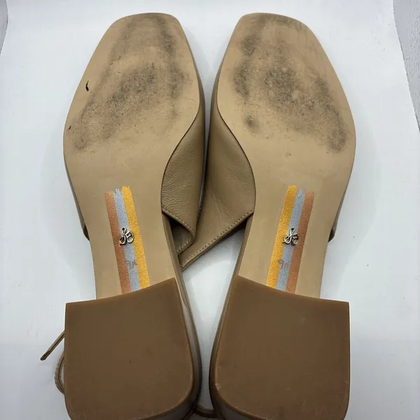 Sam Edelman Women’s Terra Slingback Block Heel Pumps Tan Square Toe 9.5 New - Image 7