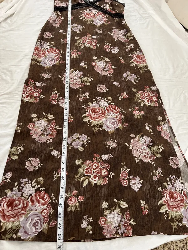 Brock Collection x H&M Woodsy Floral Slip Dress Lace Trim Cottagecore S - Image 9