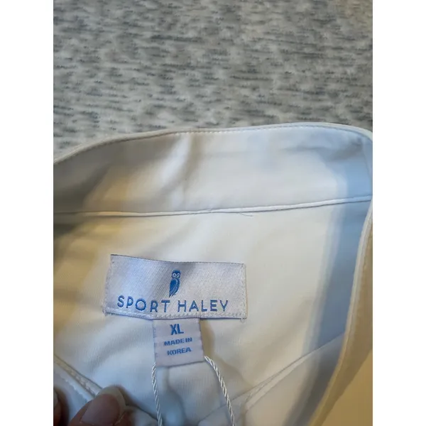 Sport Haley Womens White Long Sleeve 1/4 Zip‎ Golf Pullover Top XL NWT - Image 3