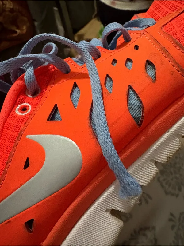 Nike Orange and Light Blue Women's Sneakers - Image 3