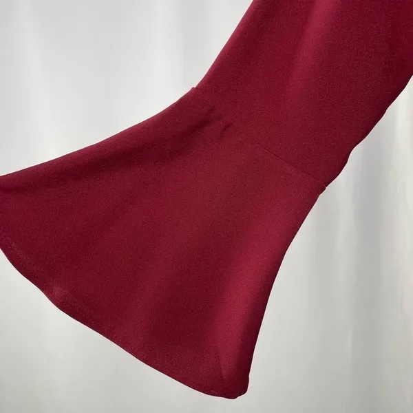Lulus Last Love Song Tie-Waist Dress in Burgundy Size‎ Small - Image 5